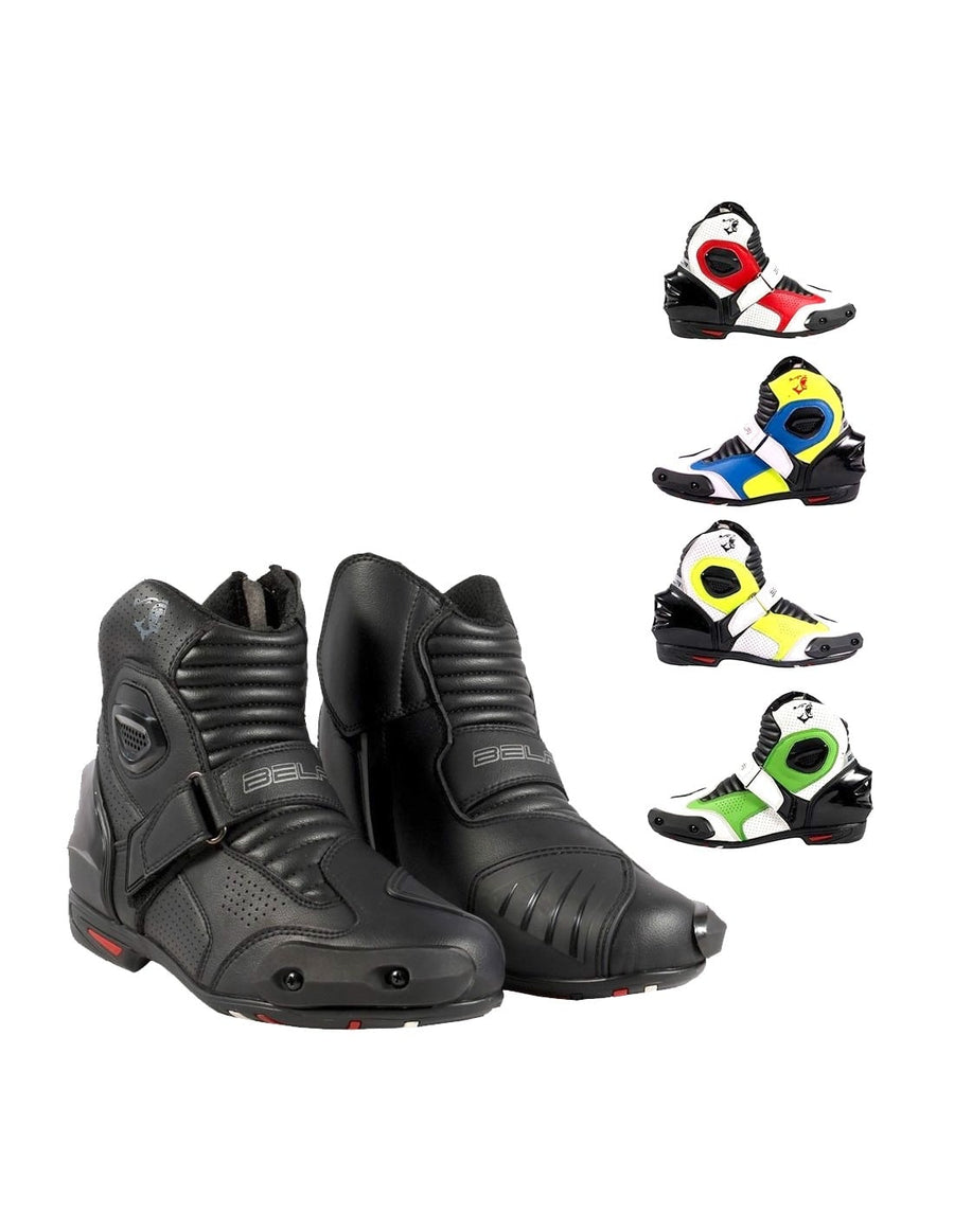 Bela Faster Motorcycle Short Racing Boots - Black
