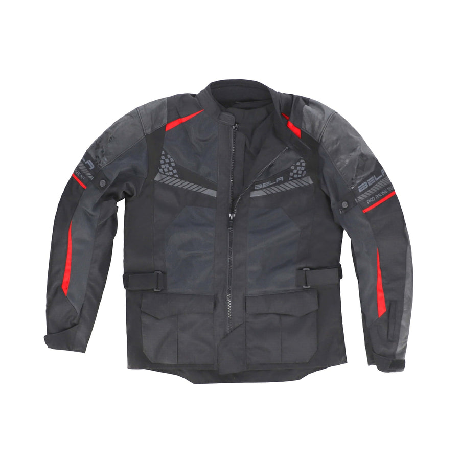 Bela Onsaker Motorcycle Adventure Touring Waterproof Textile Jacket - Black
