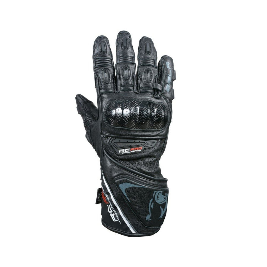 Bela Rocket Long Motorcycle Racing Gloves - Black - DublinLeather