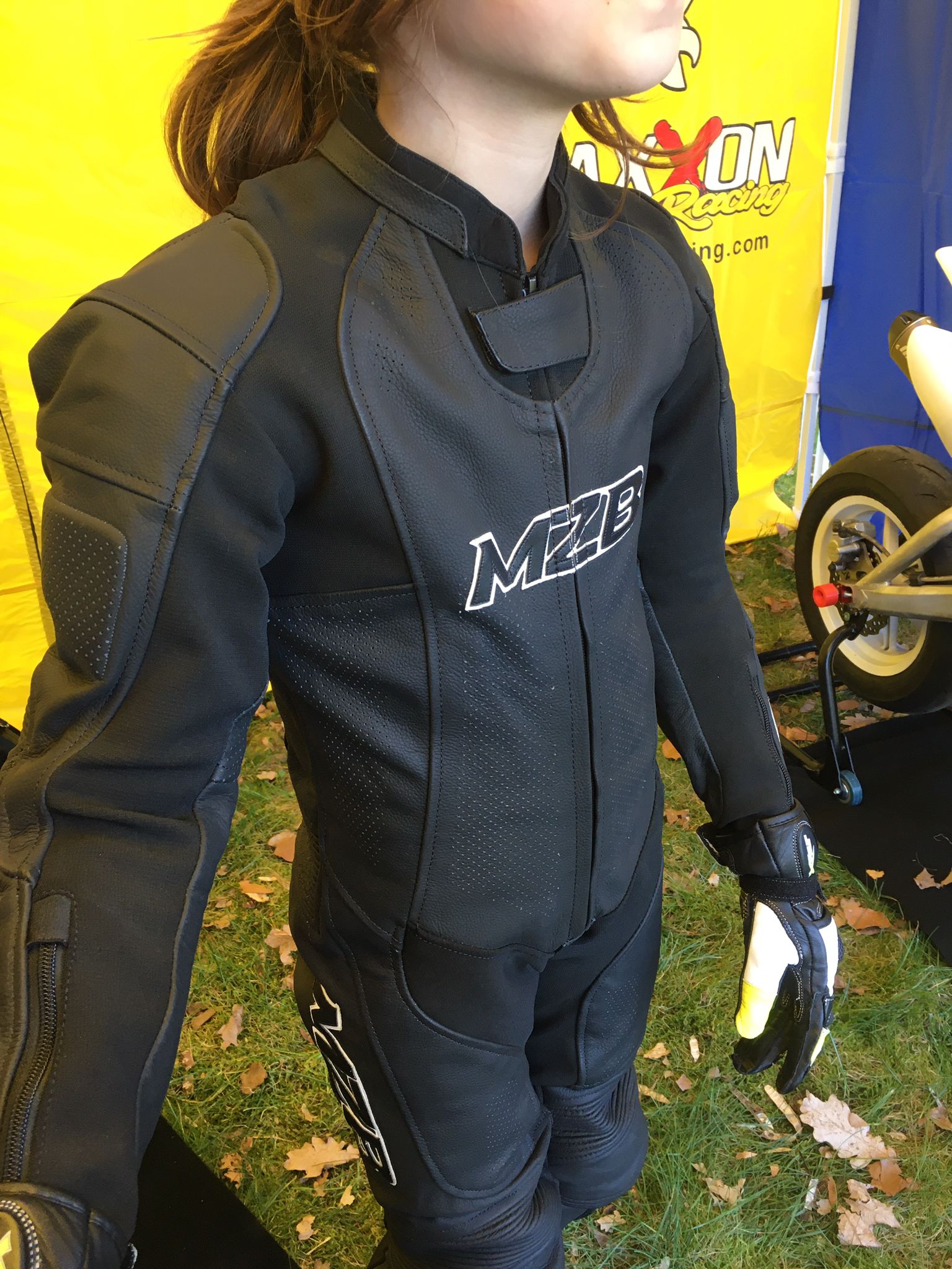 MZB Maximus Matt Black Premium Buffalo Motorcycle Leathers - CE Certif