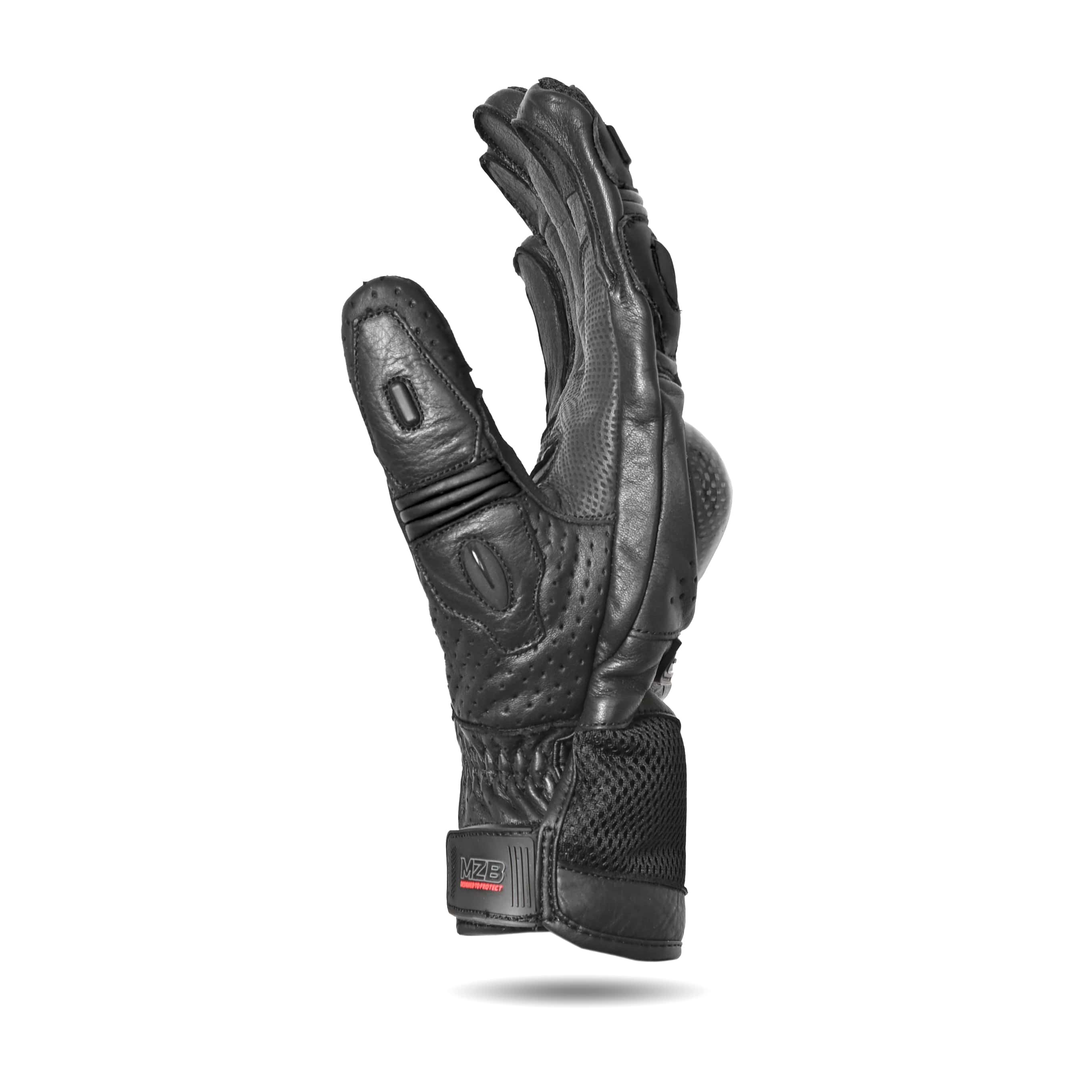 mz handschuhe MZB RaceTech Short Motorcycle Race Cowhide Leather Gloves - Aramid Protection