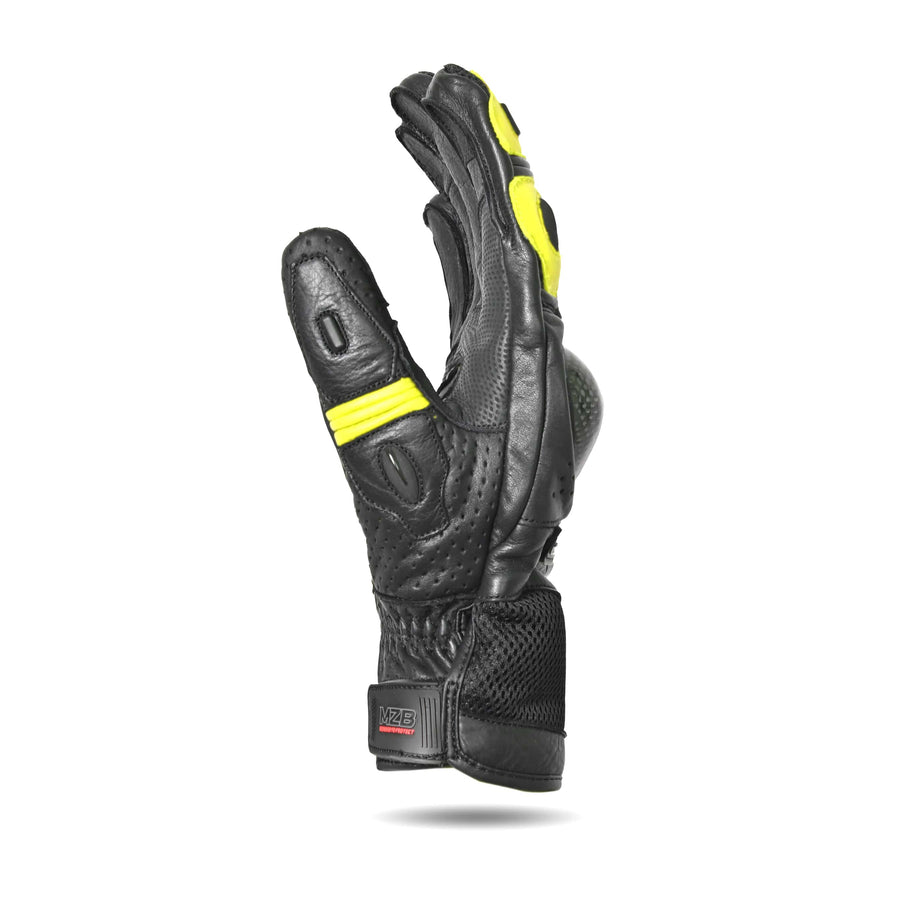 MZB RaceTech Motorcycle Leather Gloves