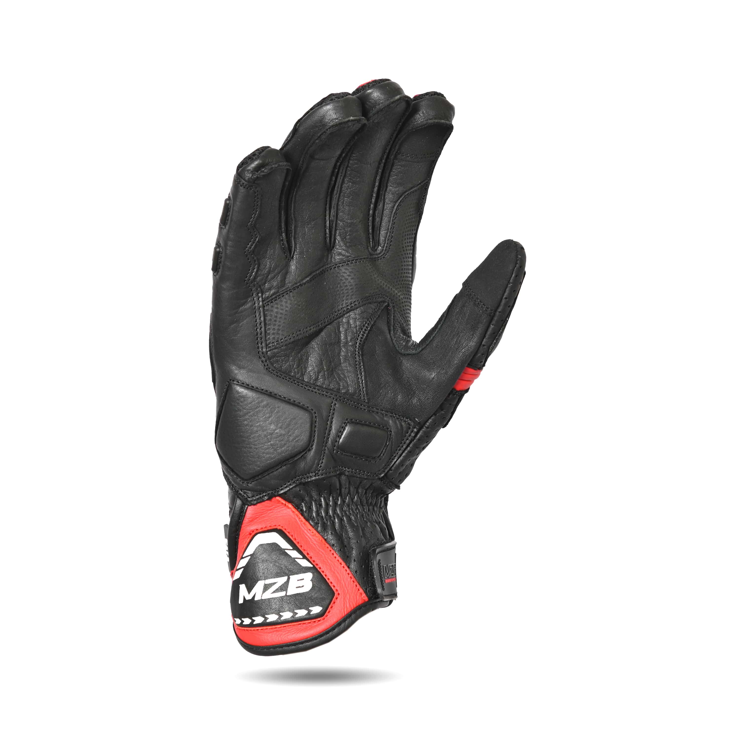 MZB RaceTech Short Motorcycle Race Cowhide Leather Gloves - Aramid