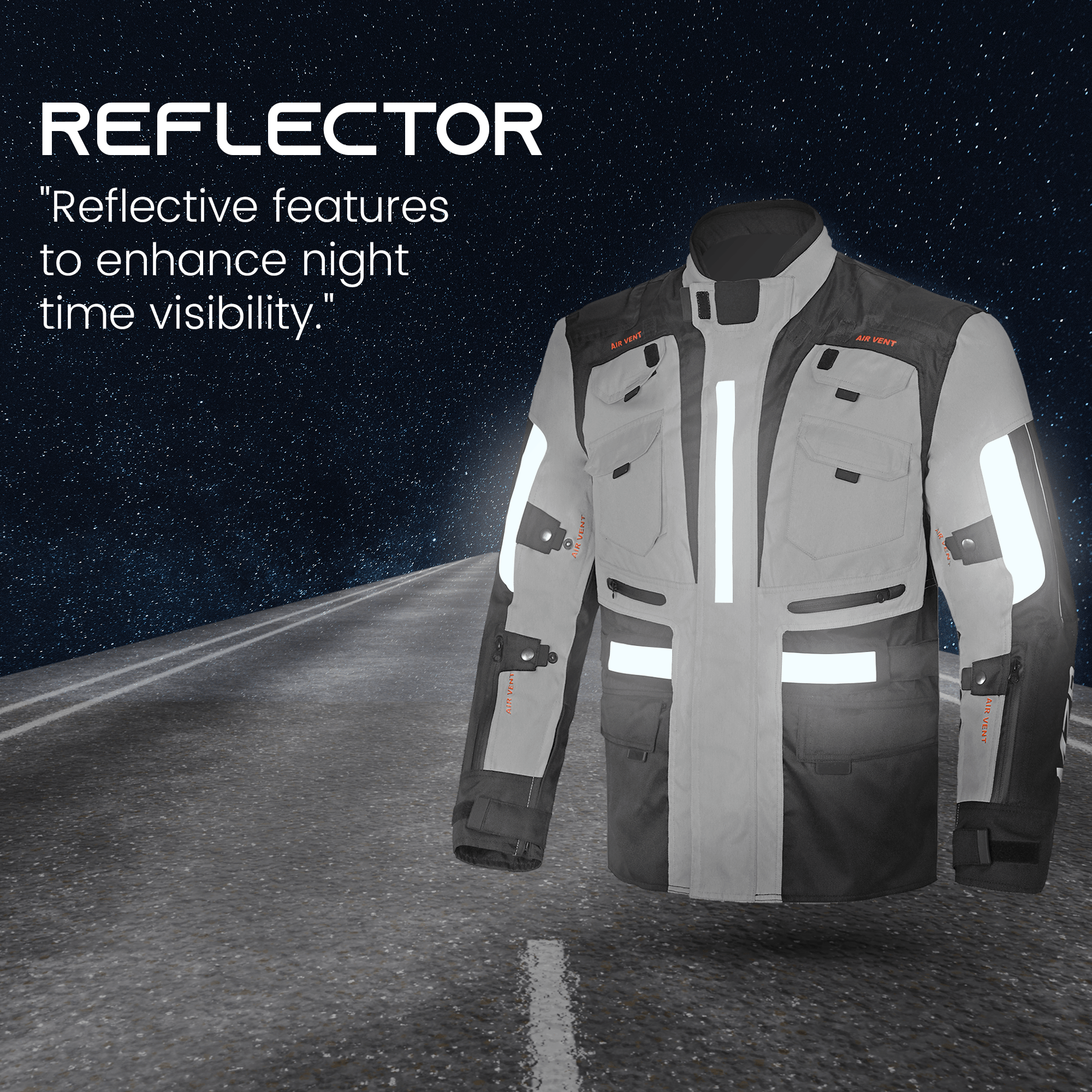 MZB Thunder Mens All Season Motorcycle Touring Waterproof Textile Jack