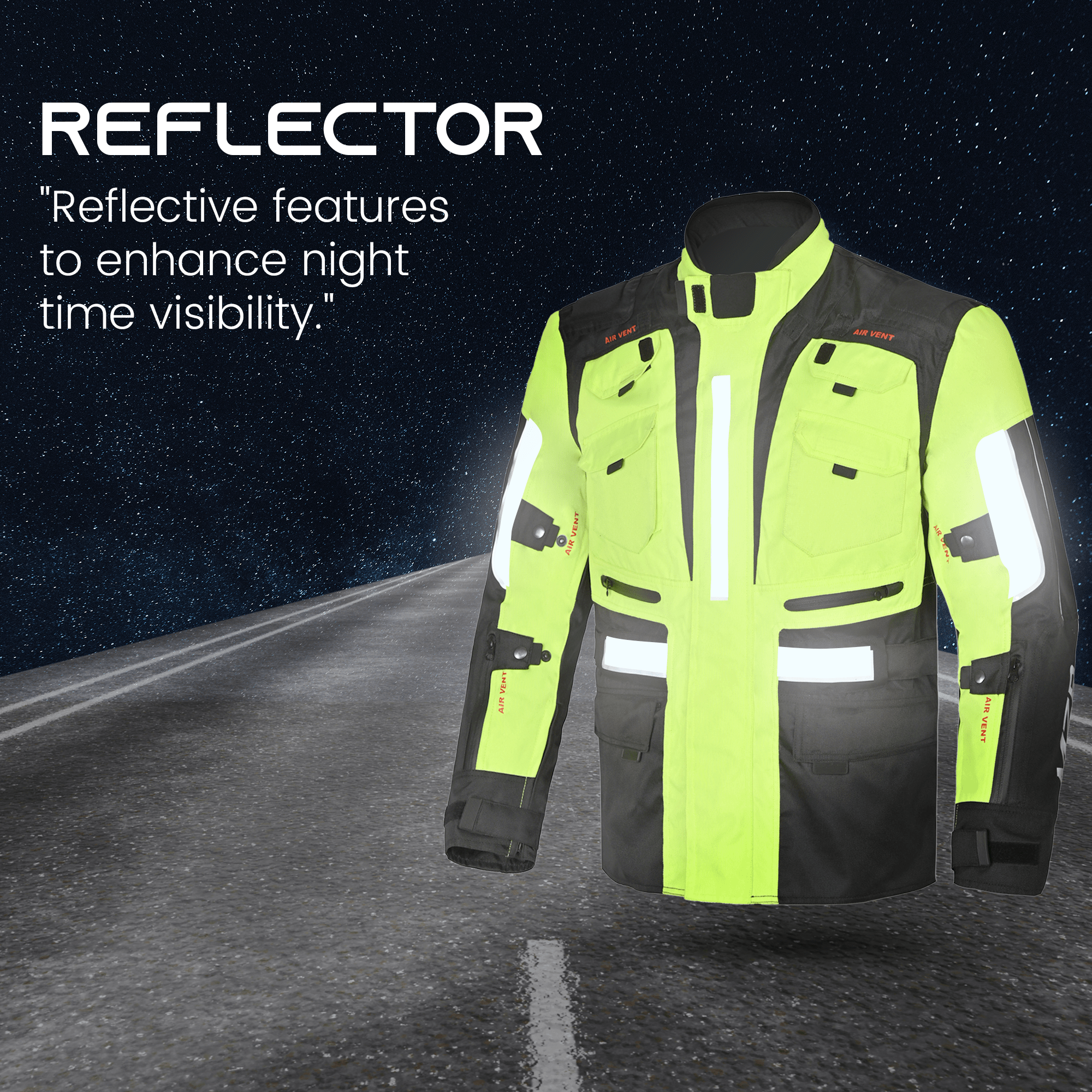 MZB Thunder Mens All Season Motorcycle Touring Waterproof Textile Jack