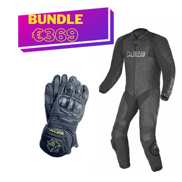 Bundle - MZB Leather Suit & ALFA Vega Long Race Gloves