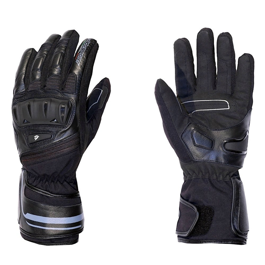 AGV Sport Petal Motorcycle Winter Leather/Fabric Long Gloves - DublinLeather