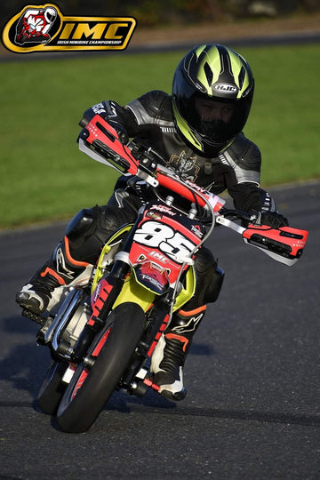 ALFA Vega Kids Motorcycle Racing Leather Suit (Black/Charcoal)