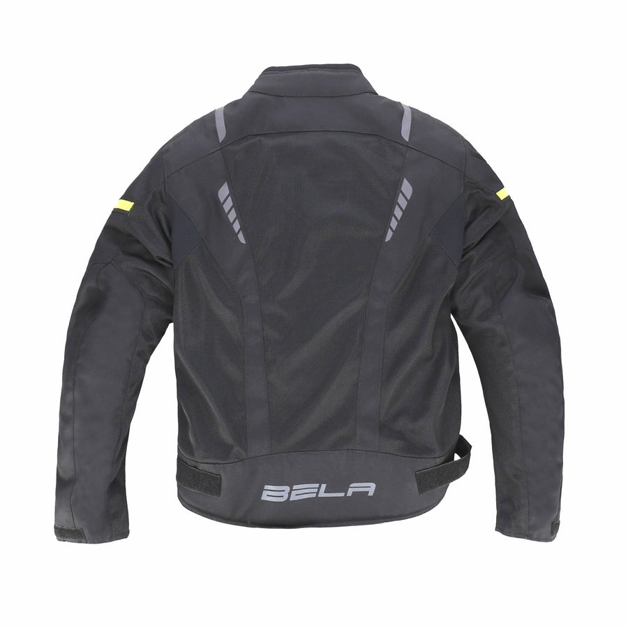 Bela Artex Motorcycle Touring Summer Textile Jacket - Black/FluroYellow