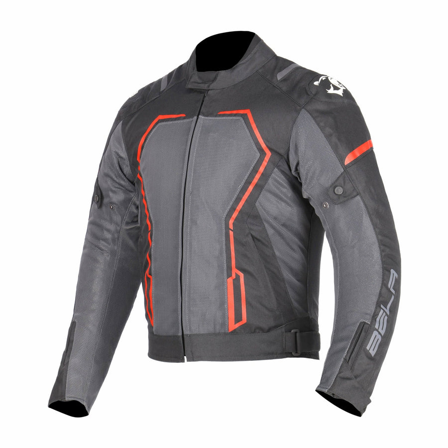 Bela Artex Motorcycle Touring Summer Textile Jacket - Black/Red