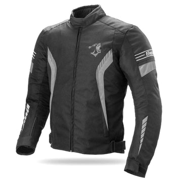 Bela Bradley Mens Motorcycle Textile Jacket - Black/Grey - DublinLeather