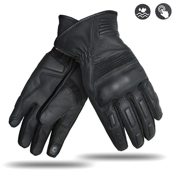 Bela City Aice Motorcycle Winter Waterproof Leather Gloves - Touch Screen - DublinLeather