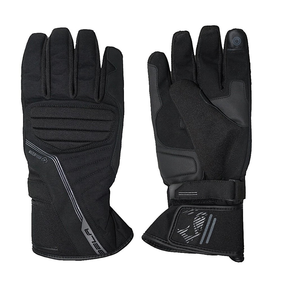 Bela Climate Mens Motorcycle Winter Waterproof Multi Layer Textile Gloves - Touch Screen Compatible - DublinLeather