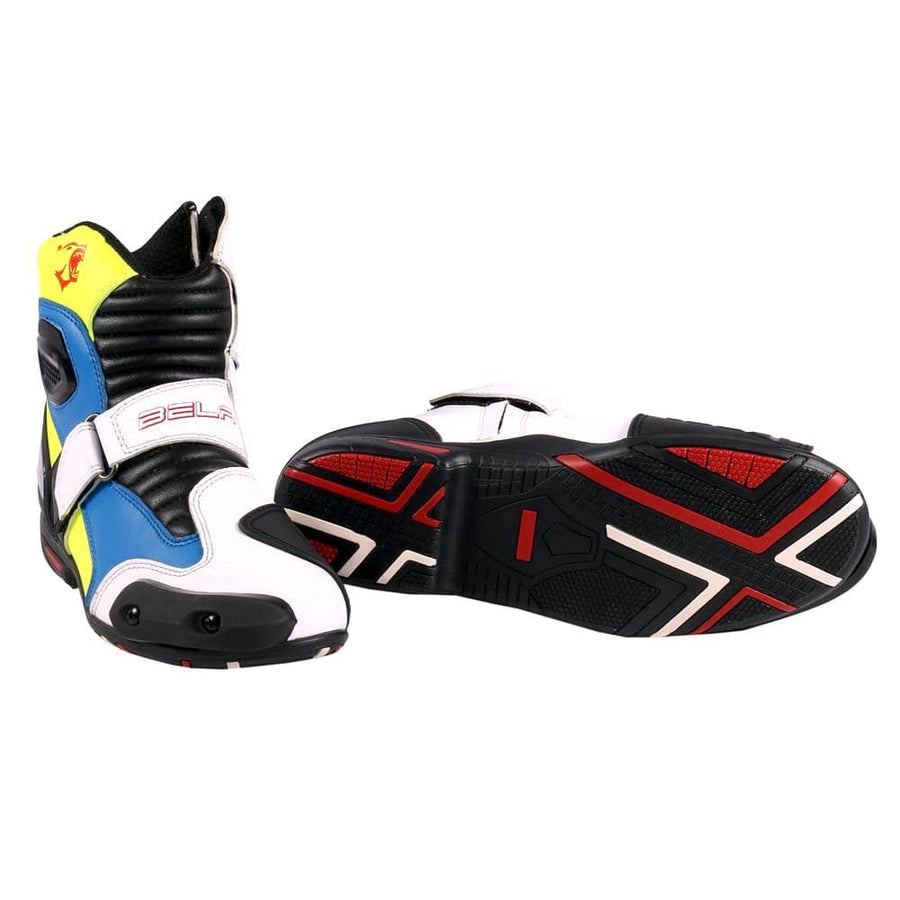 Bela-Faster-White-Blue-Fluro-Leather-Motorcycle-Racing-Short-Boots-Sale-Online-Dublin-Ireland-UK-France