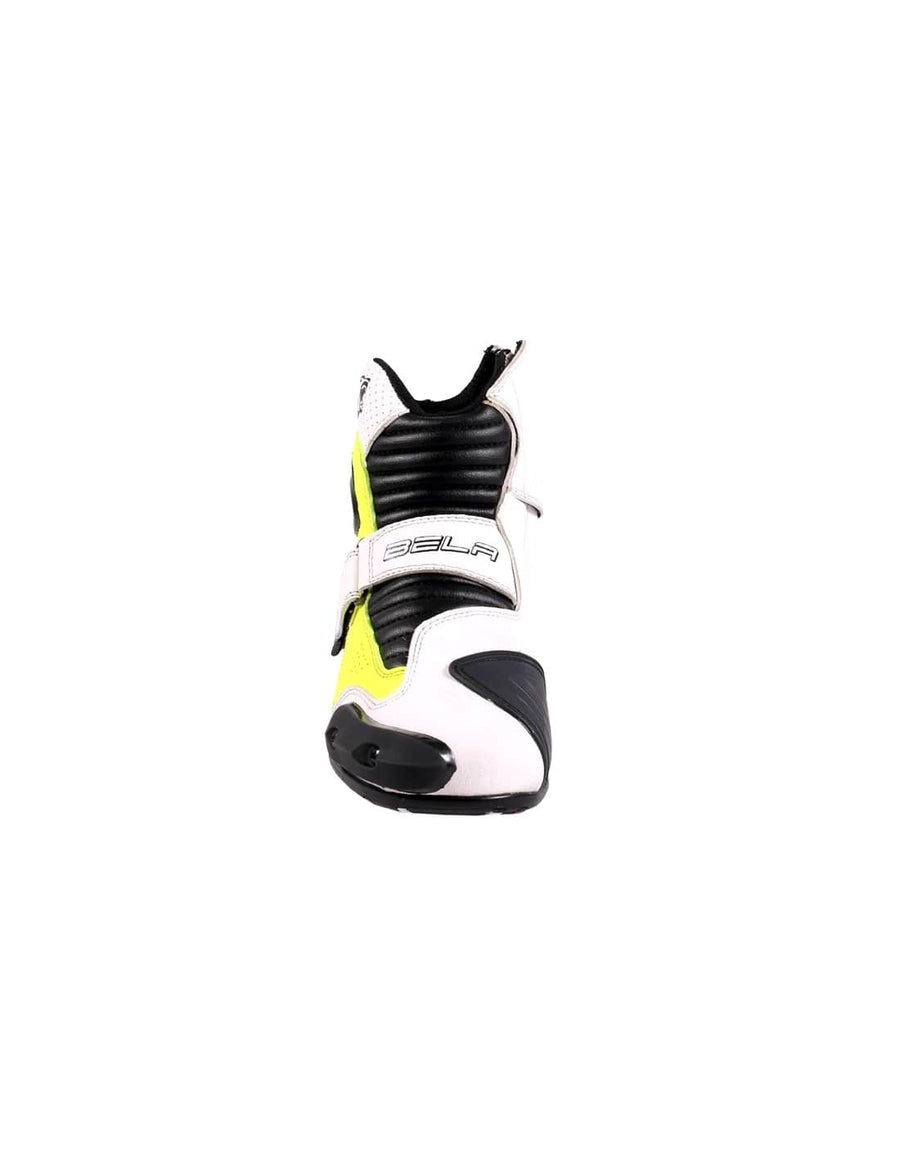 Bela-Faster-White-Fluro-Leather-Motorcycle-Racing-Short-Boots-Sale-Online-Dublin-Ireland-UK-France