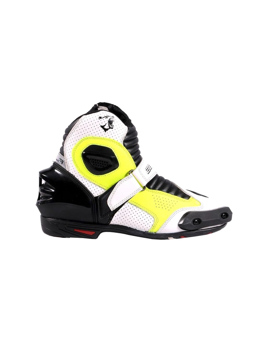 Bela-Faster-White-Fluro-Leather-Motorcycle-Racing-Short-Boots-Sale-Online-Dublin-Ireland-UK-France