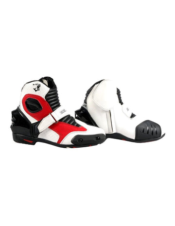 Bela-Faster-White-Red-Leather-Motorcycle-Racing-Short-Boots-Sale-Online-Dublin-Ireland-UK-France