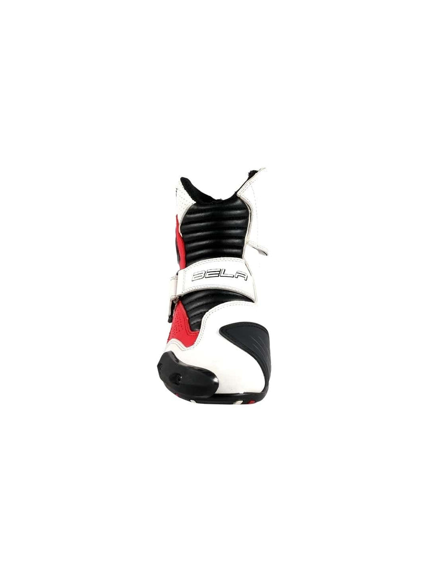 Bela-Faster-White-Red-Leather-Motorcycle-Racing-Short-Boots-Sale-Online-Dublin-Ireland-UK-France