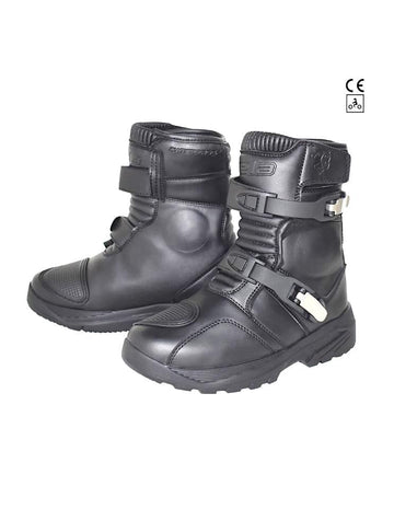 Bela J Waterproof Motorcycle Trail/Touring Leather Boots - Black - DublinLeather