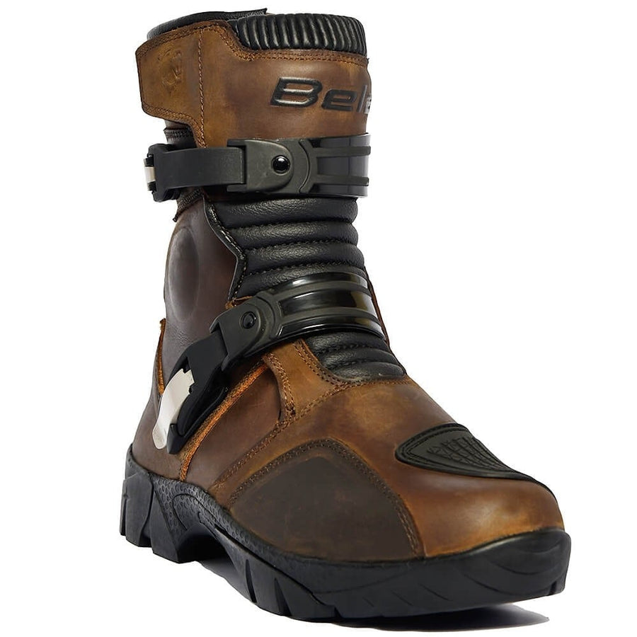 Bela J Waterproof Motorcycle Touring Boots - Brown - DublinLeather