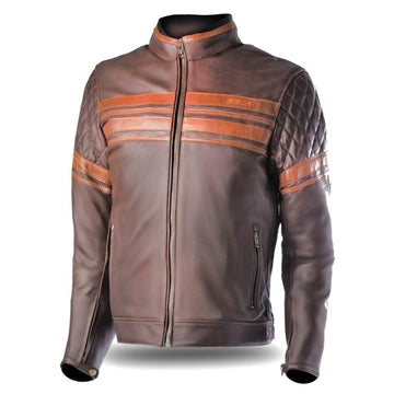 Bela Merlin Bikers Leather Jacket - Brown - DublinLeather