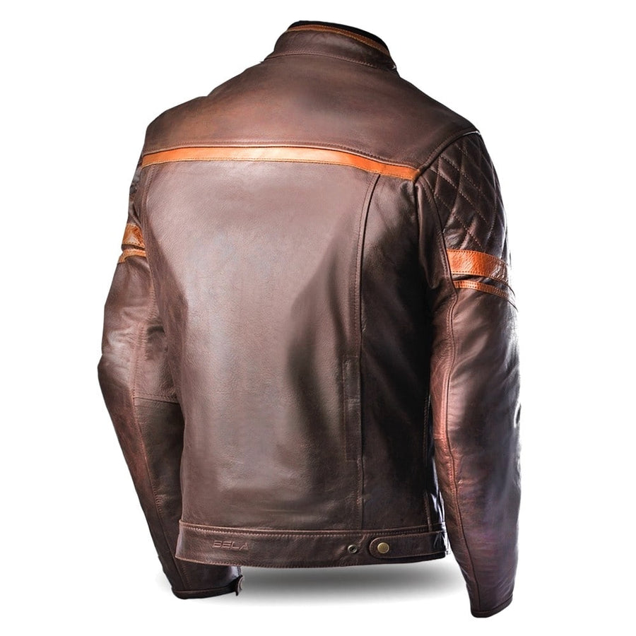 Bela Merlin Bikers Leather Jacket - Brown - DublinLeather