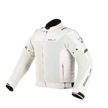 Bela Mesh Pro Mens Motorcycle Summer Textile Jacket - White