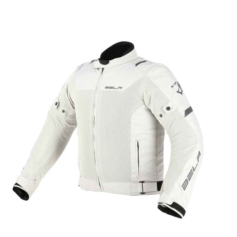 Bela Mesh Pro Mens Motorcycle Summer Textile Jacket White