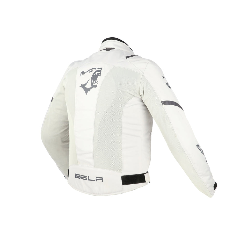Bela Mesh Pro Mens Motorcycle Summer Textile Jacket - White
