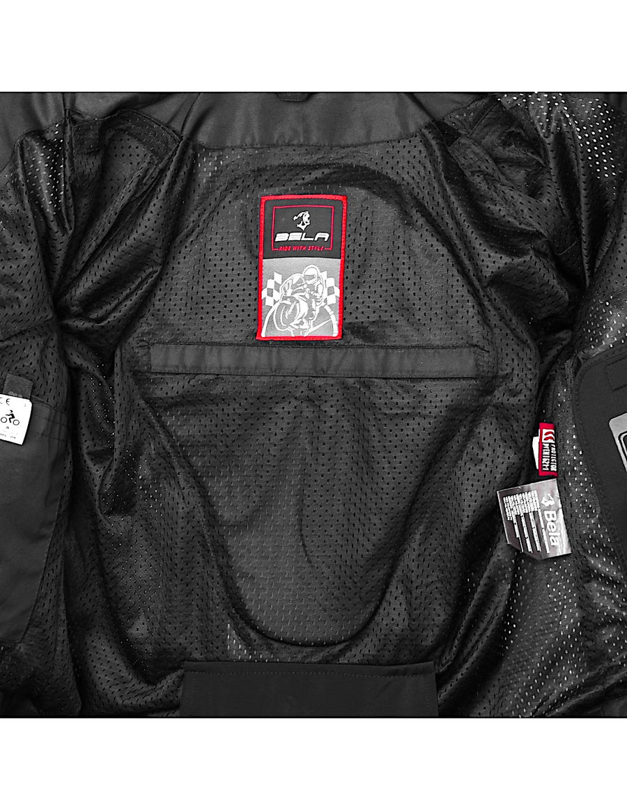 Bela Mesh Pro Mens Motorcycle Summer Textile Jacket Black