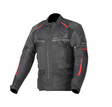 Bela Onsaker Motorcycle Adventure Touring Waterproof Textile Jacket - Black