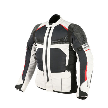 Bela Onsaker Motorcycle Adventure Touring Waterproof Textile Jacket - Ice/Black
