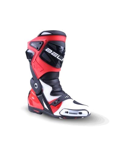 Bela Race Pro Motorcycle Racing Boots - Black/Red - DublinLeather