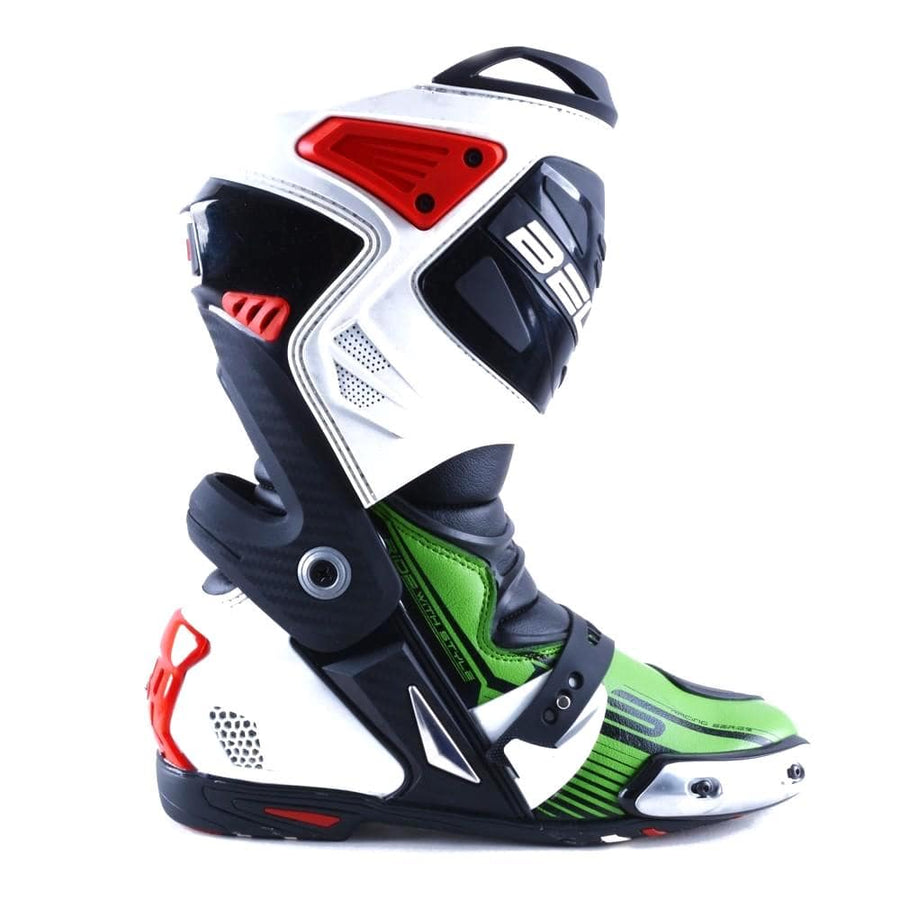 Bela Race Pro Motorcycle Racing Boots - Green - DublinLeather