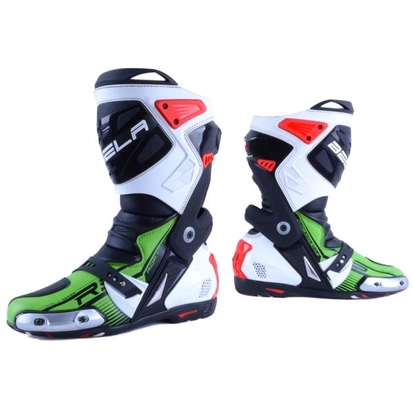 Bela Race Pro Motorcycle Racing Boots - Green - DublinLeather