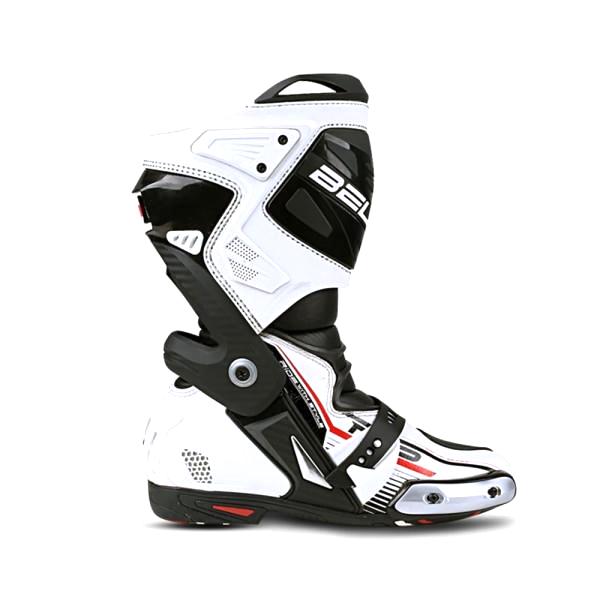 Bela Race Pro Motorcycle Racing Boots - White - DublinLeather