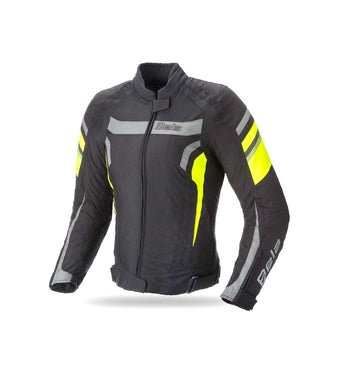 Bela Rebel Lady Rider Waterproof Textile Jacket - Black/Fluro Yellow