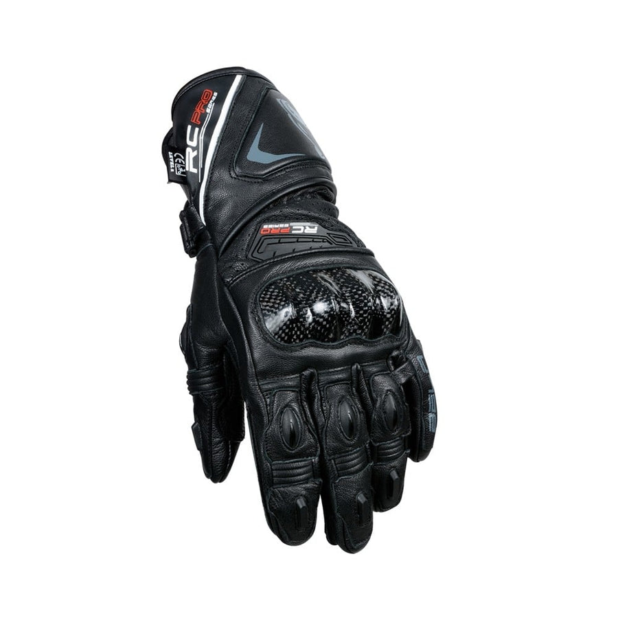 Bela Rocket Long Motorcycle Racing Gloves - Black - DublinLeather