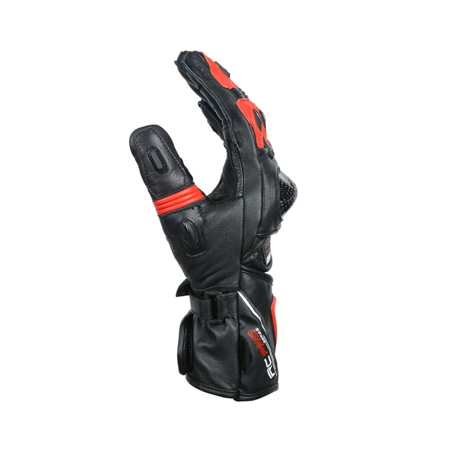 Bela Rocket Long Motorcycle Racing Gloves - Black/Red - DublinLeather