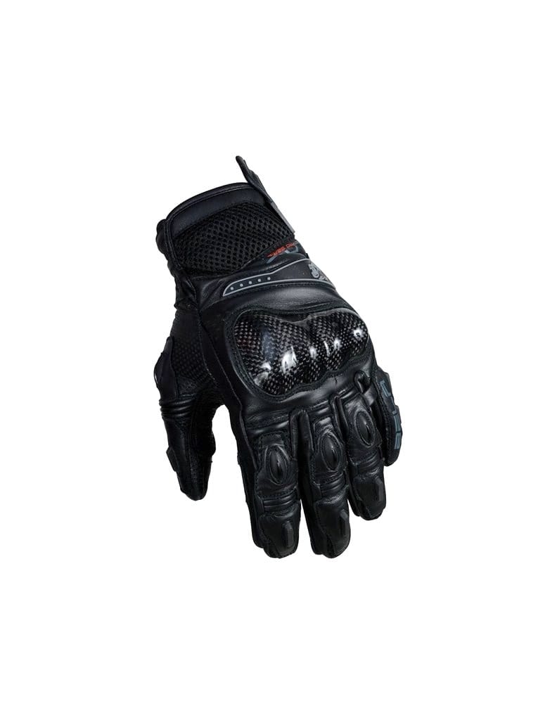 Bela Rocket Short Motorcycle Racing Gloves - Black - DublinLeather