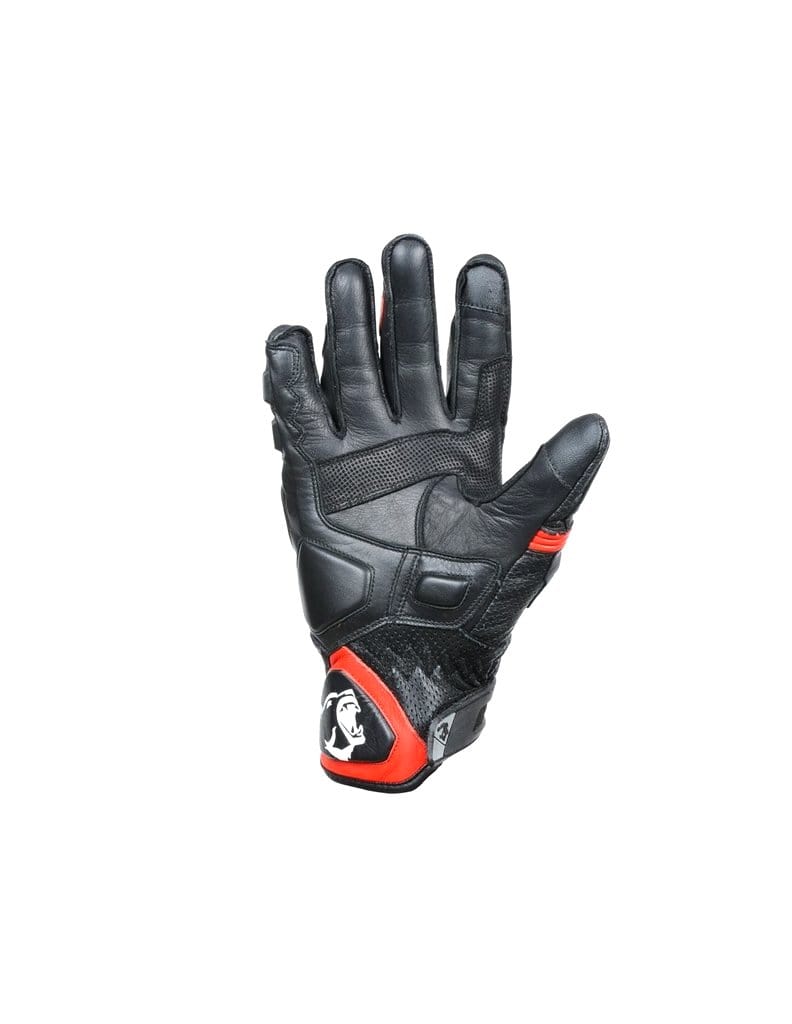 Bela Rocket Short Motorcycle Racing Gloves - Black/Red - DublinLeather