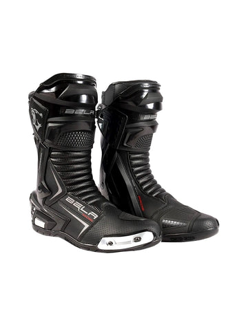 Bela Speedo 2.0 Motorcycle Racing Boots - Black - DublinLeather