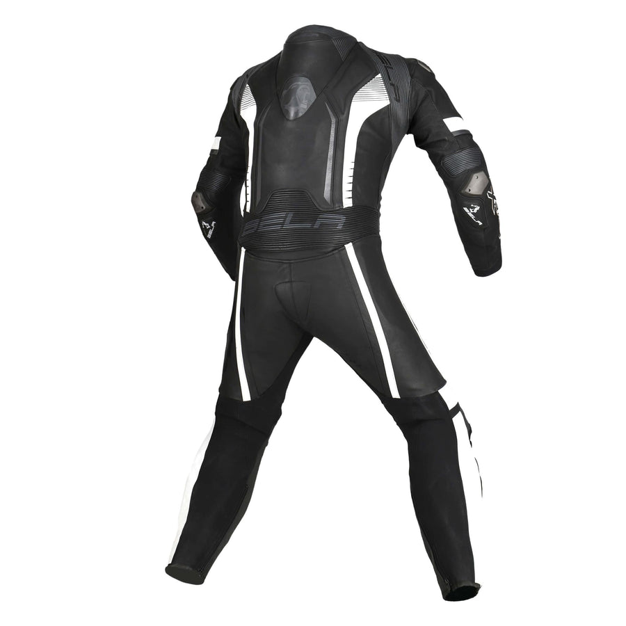 Bela X-Race High Performance Motorcycle Racing 1PC Leather Suit - Black/White