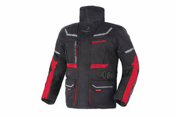 Bela Transformer Motorcycle Touring Waterproof Winter Jacket (Black/Red)