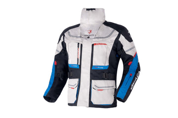 Bela Transformer Motorcycle Touring Waterproof Winter Jacket (Grey/Black/Blue)