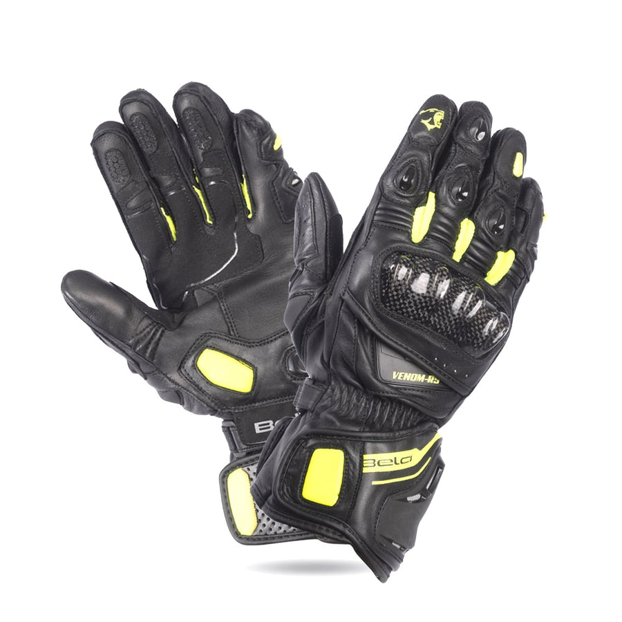 BELA Venom RS Racing Gloves - Black/Fluorescent Yellow