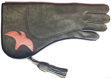 Olive Green Eagle Cowhide Triple Layer Premium 17 Inch Glove - Falconry - DublinLeather