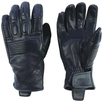 Poisoned Phantom Summer Motorcycle Leather Gloves - Black - DublinLeather