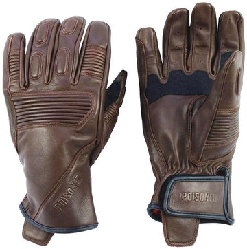 Poisoned Phantom Summer Motorcycle Leather Gloves - Brown - DublinLeather