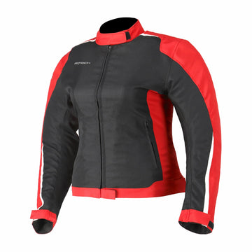 R-Tech Motril Lady Motorcycle Touring Jacket - Black/Red